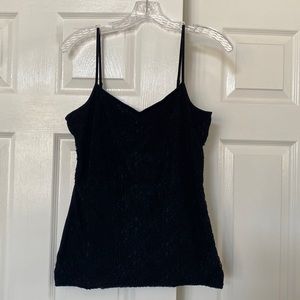 Ann Taylor Factory Black lace tank top